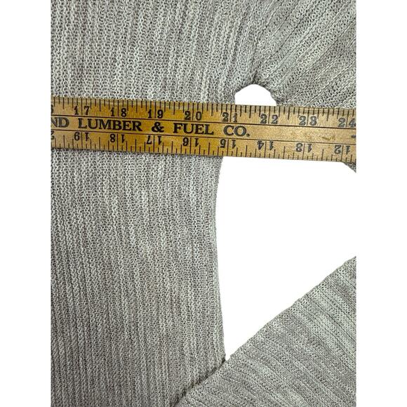 Tahari Womens Linen Blend Open Front Knit Cardigan Textured Beige Lightweight XL - Picture 9 of 11